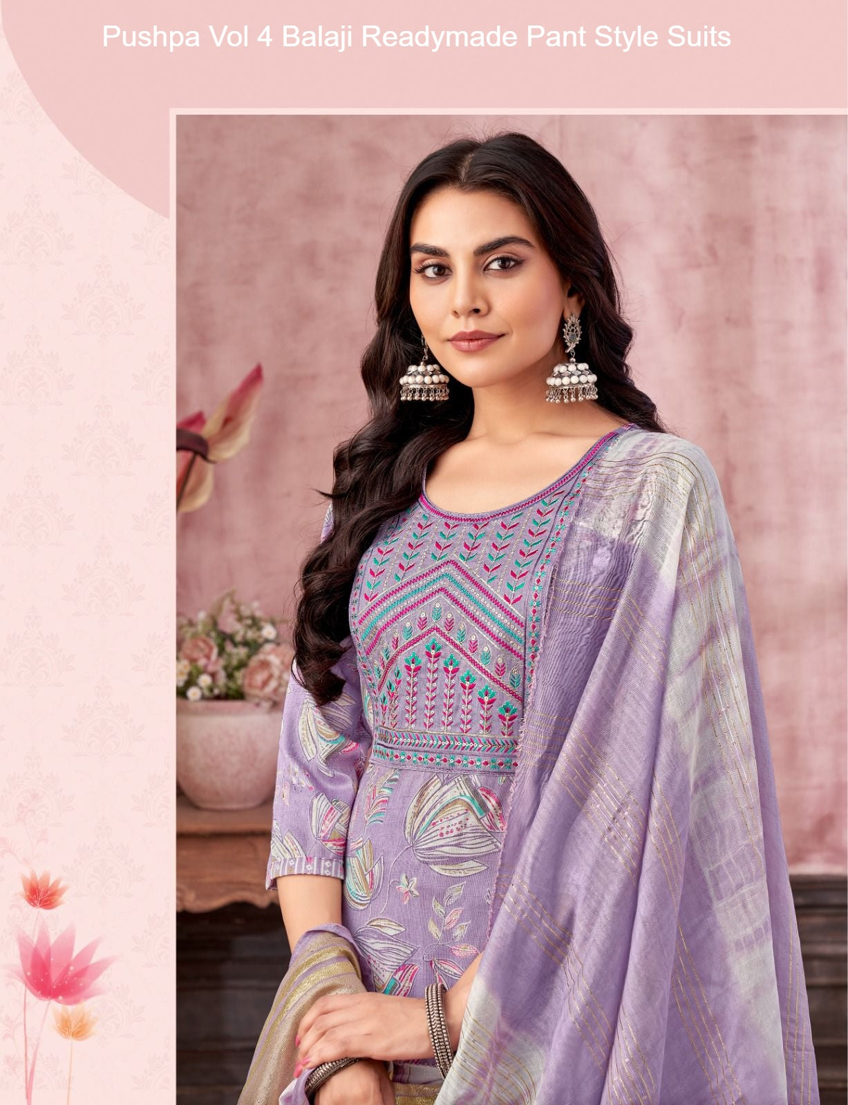 Pushpa Vol 4 Balaji Capsule Rayon Readymade Pant Style Suits Manufacturer Gujarat