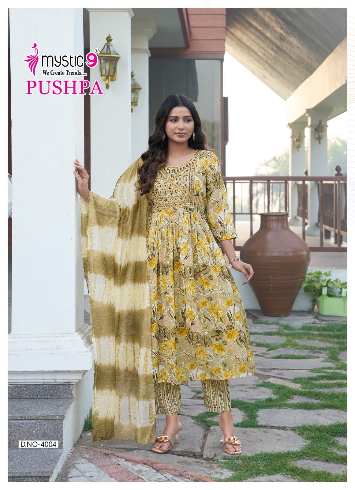 Pushpa Vol 4 Mystic 9 Rayon Capsule Readymade Pant Style Suits Wholesaler