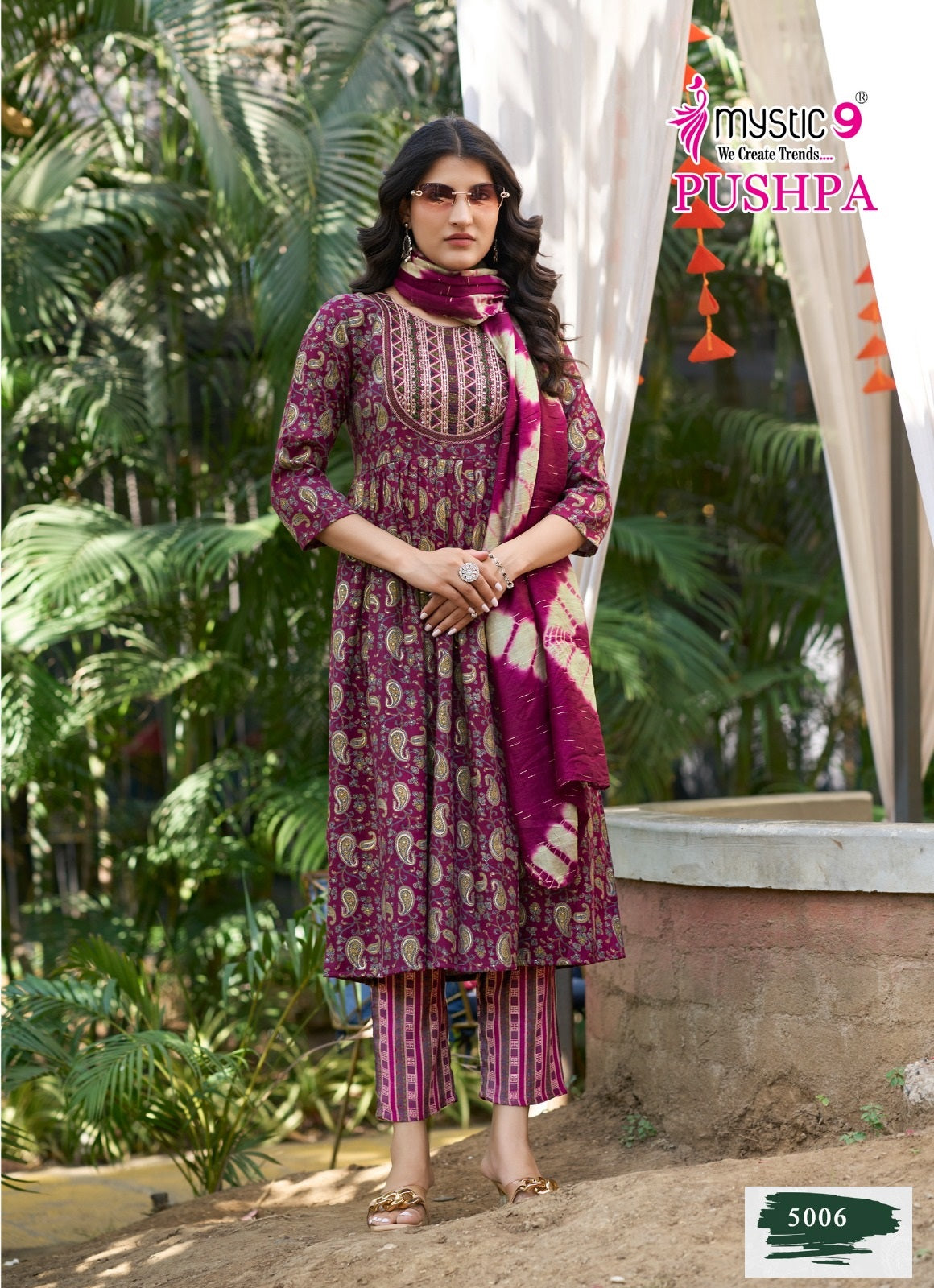 Pushpa Vol 5 Mystic 9 Rayon Capsule Readymade Suits Wholesale Price