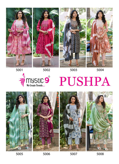 Pushpa Vol 5 Mystic 9 Rayon Capsule Readymade Suits Wholesale Price