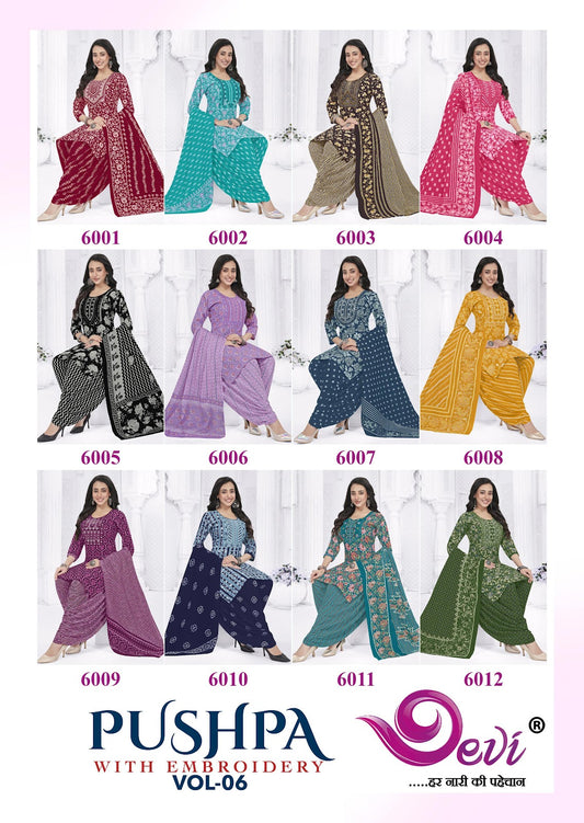Pushpa Vol 6 Devi Indo Readymade Cotton Patiyala Suits Manufacturer