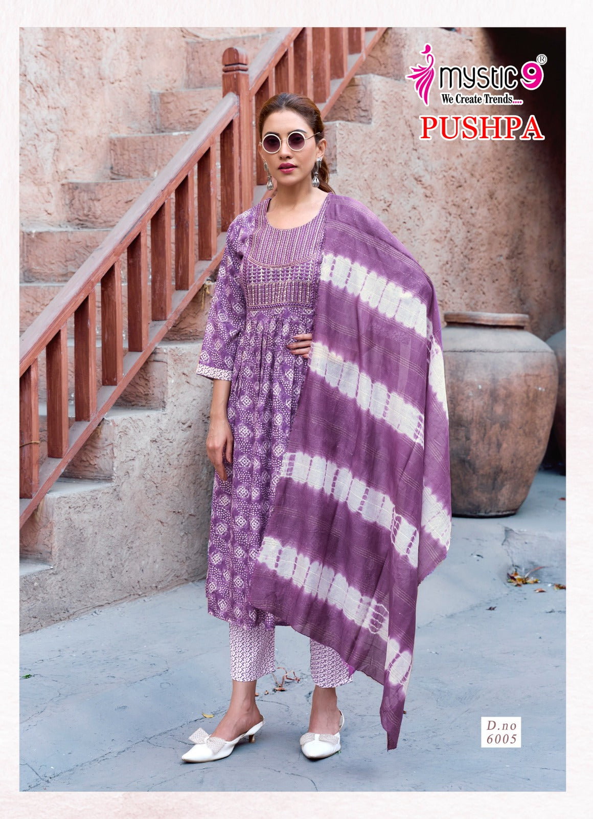 Pushpa Vol 6 Mystic 9 Rayon Readymade Pant Style Suits Wholesale Price