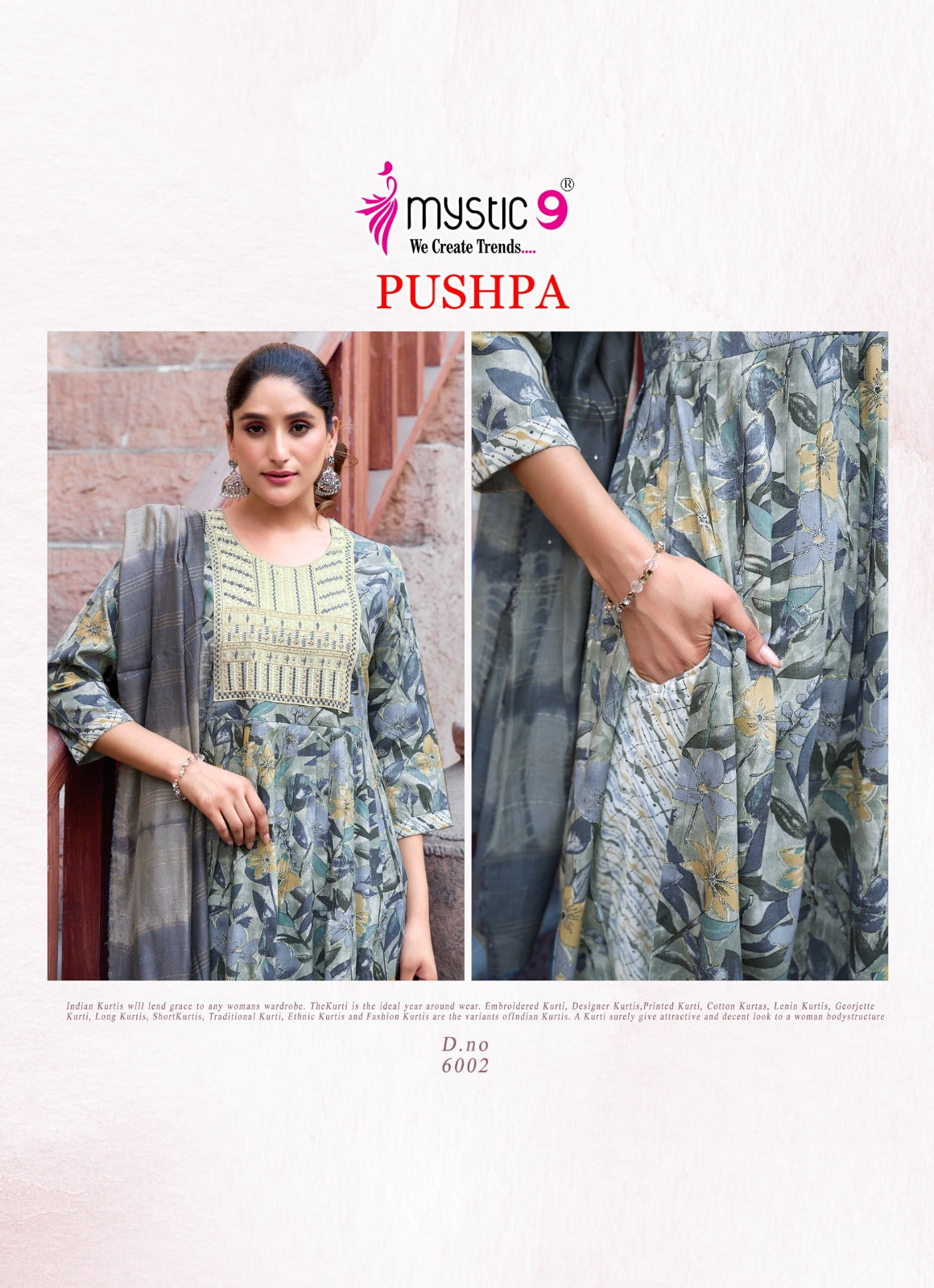 Pushpa Vol 6 Mystic 9 Rayon Readymade Pant Style Suits Wholesale Price