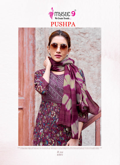 Pushpa Vol 6 Mystic 9 Rayon Readymade Pant Style Suits Wholesale Price