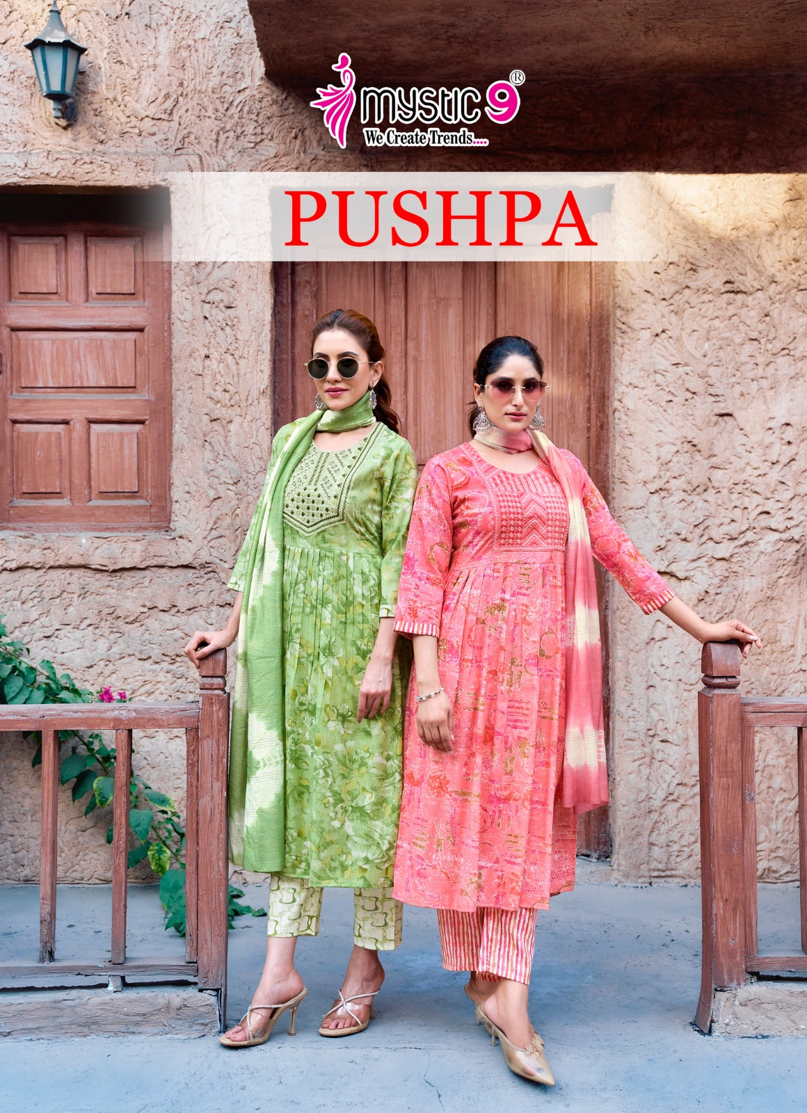 Pushpa Vol 6 Mystic 9 Rayon Readymade Pant Style Suits Wholesale Price