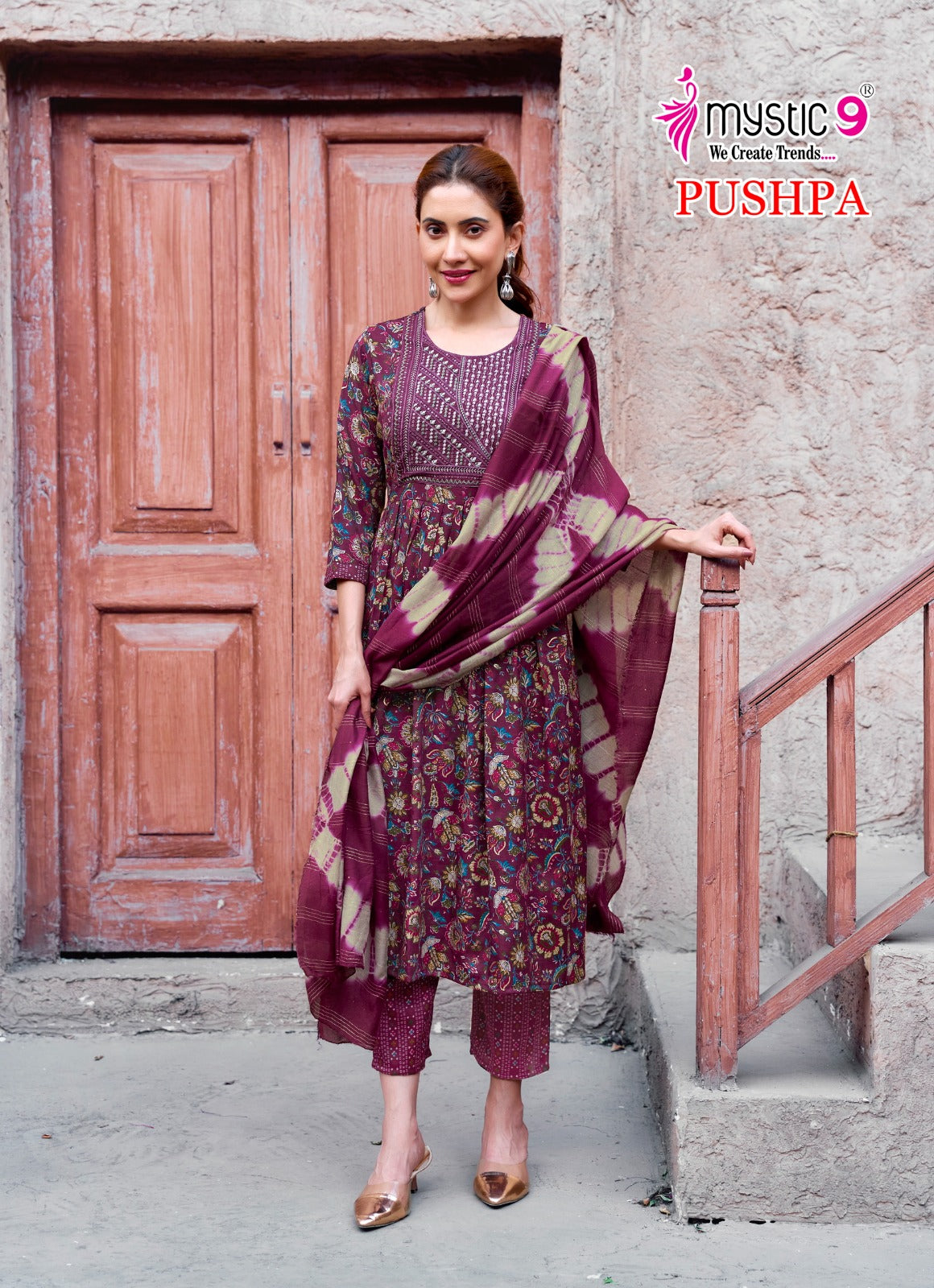 Pushpa Vol 6 Mystic 9 Rayon Readymade Pant Style Suits Wholesale Price
