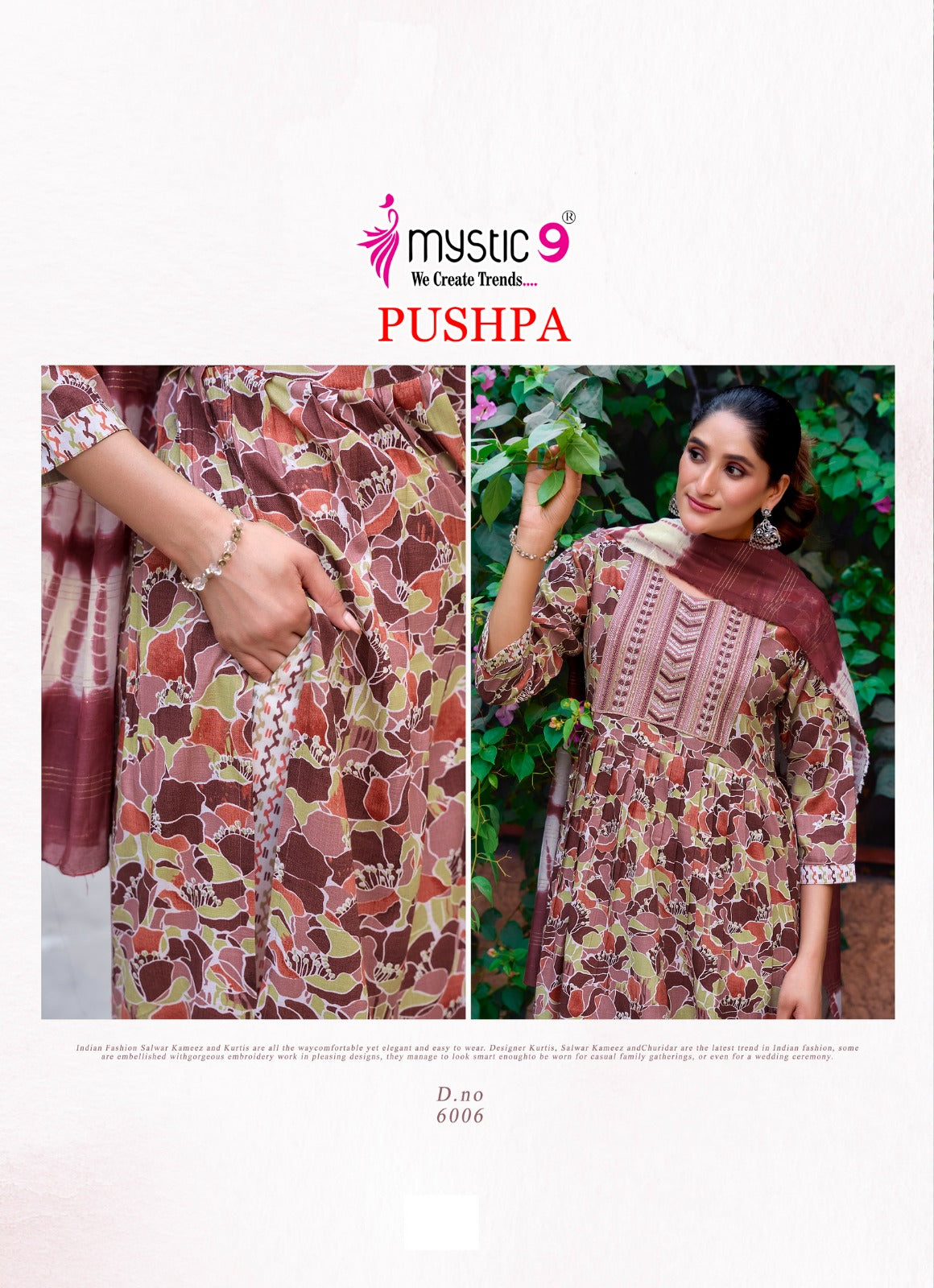 Pushpa Vol 6 Mystic 9 Rayon Readymade Pant Style Suits Wholesale Price