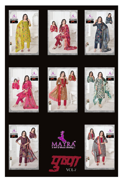 Pushpa Vol 7 Mayra Vertican Readymade Pant Style Suits Wholesaler India