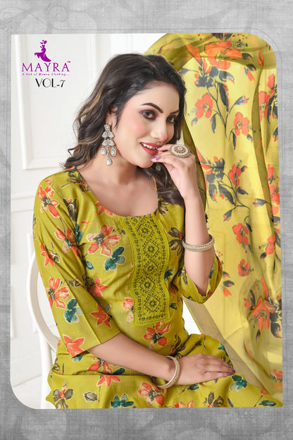 Pushpa Vol 7 Mayra Vertican Readymade Pant Style Suits Wholesaler India