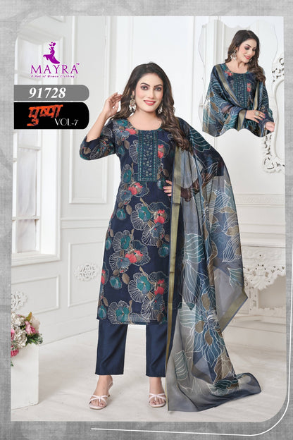 Pushpa Vol 7 Mayra Vertican Readymade Pant Style Suits Wholesaler India