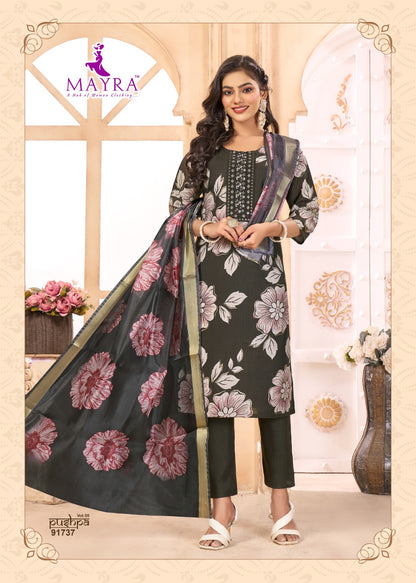 Pushpa Vol 8 Mayra Vertican Readymade Pant Style Suits Manufacturer India