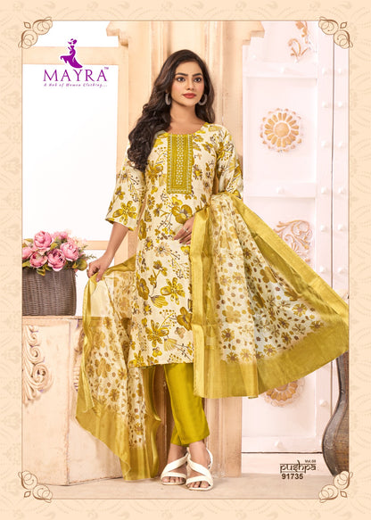 Pushpa Vol 8 Mayra Vertican Readymade Pant Style Suits Manufacturer India