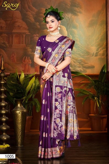 Pushpam Silk Vol 1 Saroj Sarees Wholesaler Ahmedabad