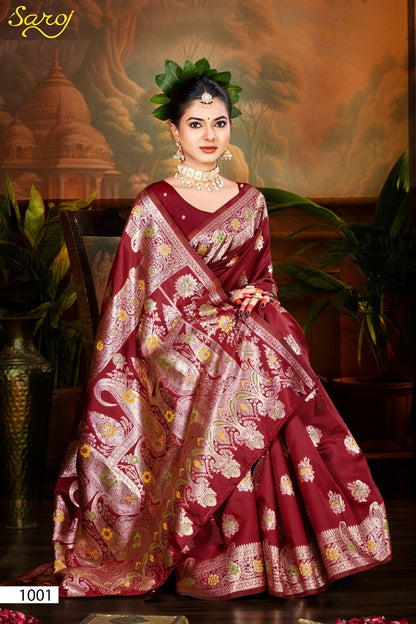 Pushpam Silk Vol 1 Saroj Sarees Wholesaler Ahmedabad