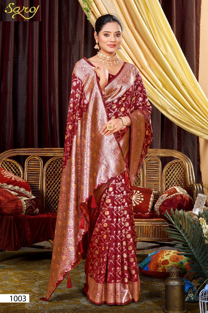 Pushpam Silk Vol 2 Saroj Sarees Manufacturer Ahmedabad