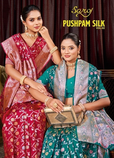 Pushpam Silk Vol 2 Saroj Sarees Manufacturer Ahmedabad