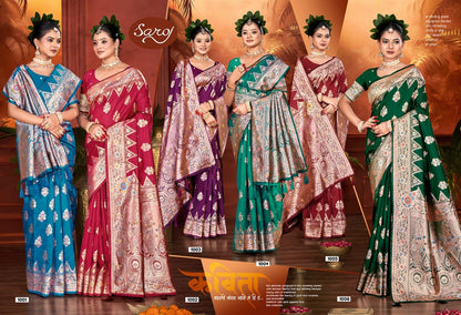 Pushpam Silk Vol 3 Saroj Sarees Supplier Ahmedabad