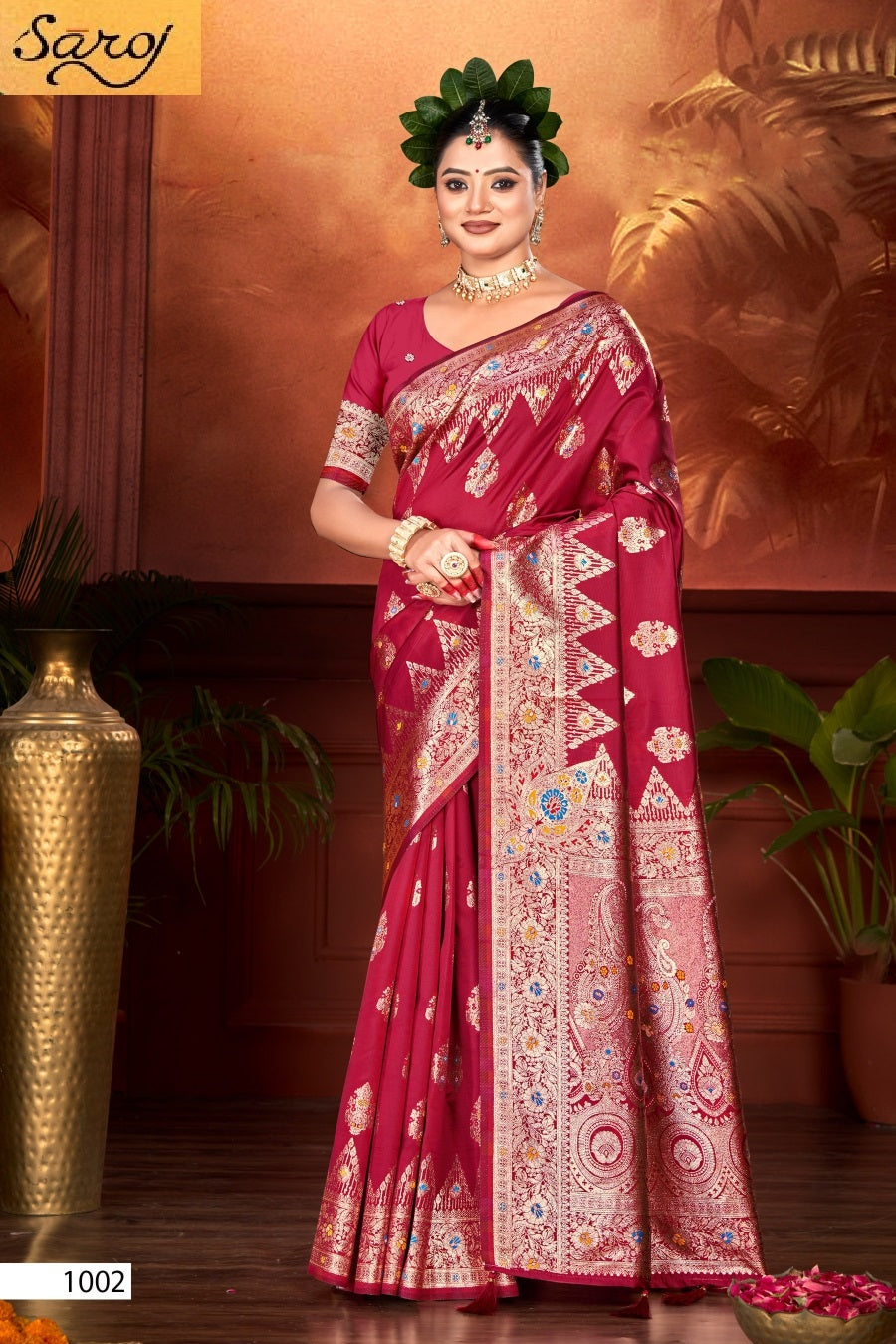 Pushpam Silk Vol 3 Saroj Sarees Supplier Ahmedabad