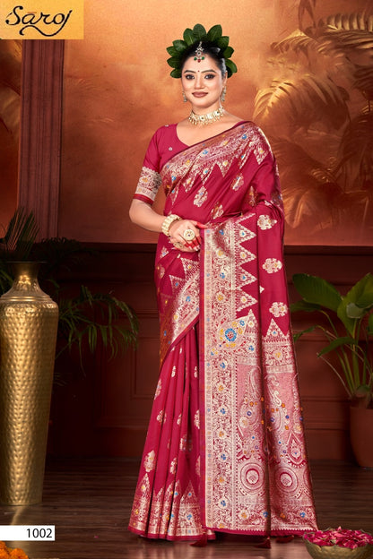 Pushpam Silk Vol 3 Saroj Sarees Supplier Ahmedabad
