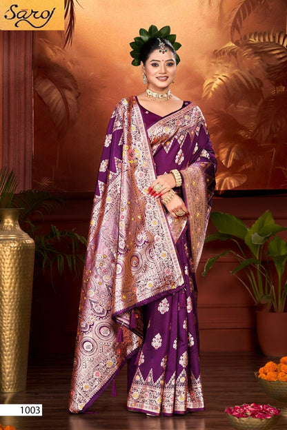 Pushpam Silk Vol 3 Saroj Sarees Supplier Ahmedabad