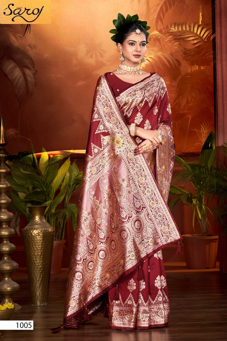 Pushpam Silk Vol 3 Saroj Sarees Supplier Ahmedabad