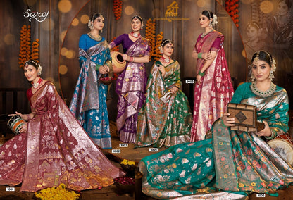 Pushpam Silk Vol 4 Saroj Sarees Exporter Ahmedabad