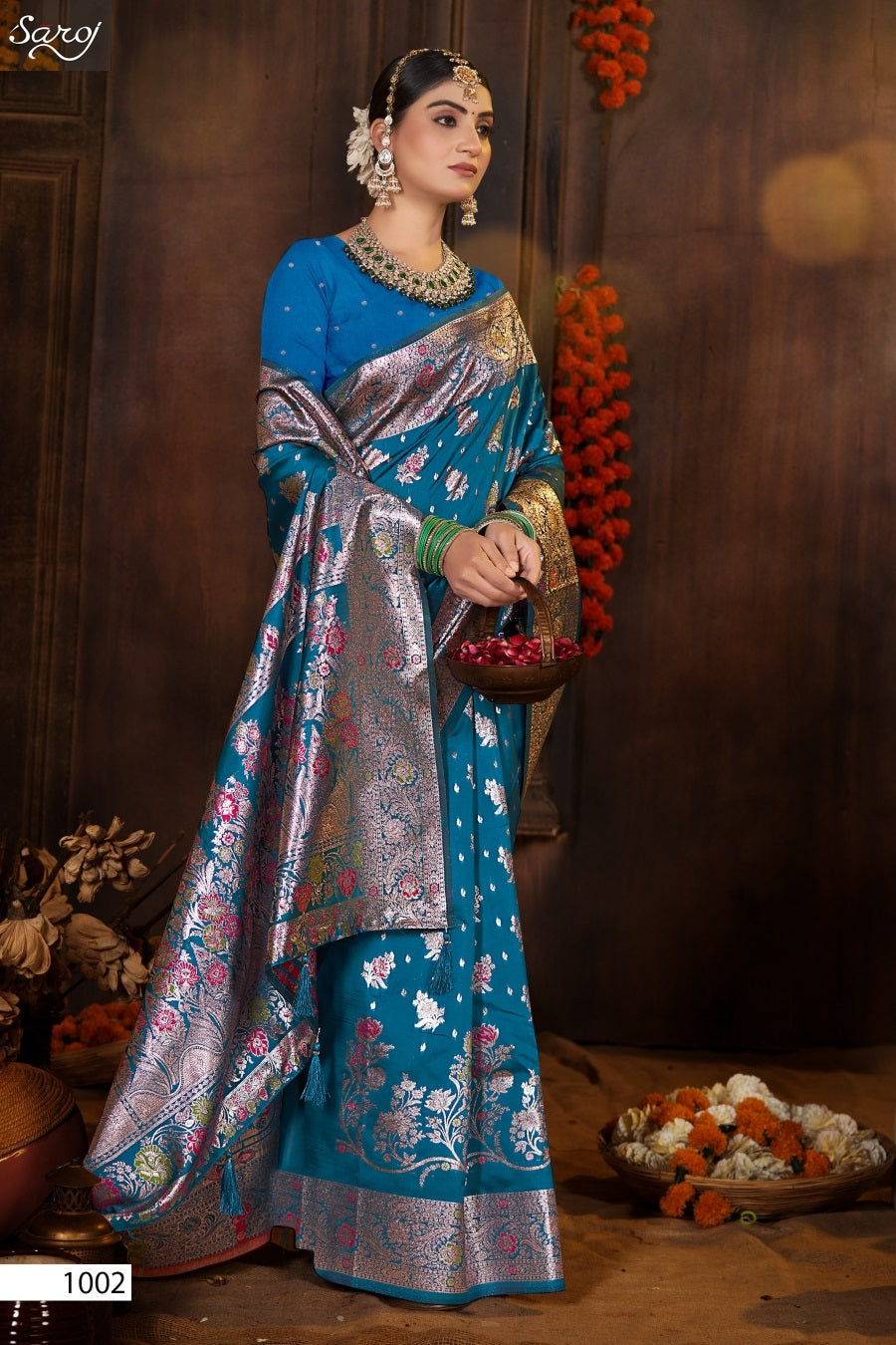 Pushpam Silk Vol 4 Saroj Sarees Exporter Ahmedabad