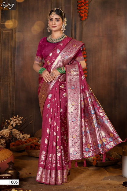 Pushpam Silk Vol 4 Saroj Sarees Exporter Ahmedabad