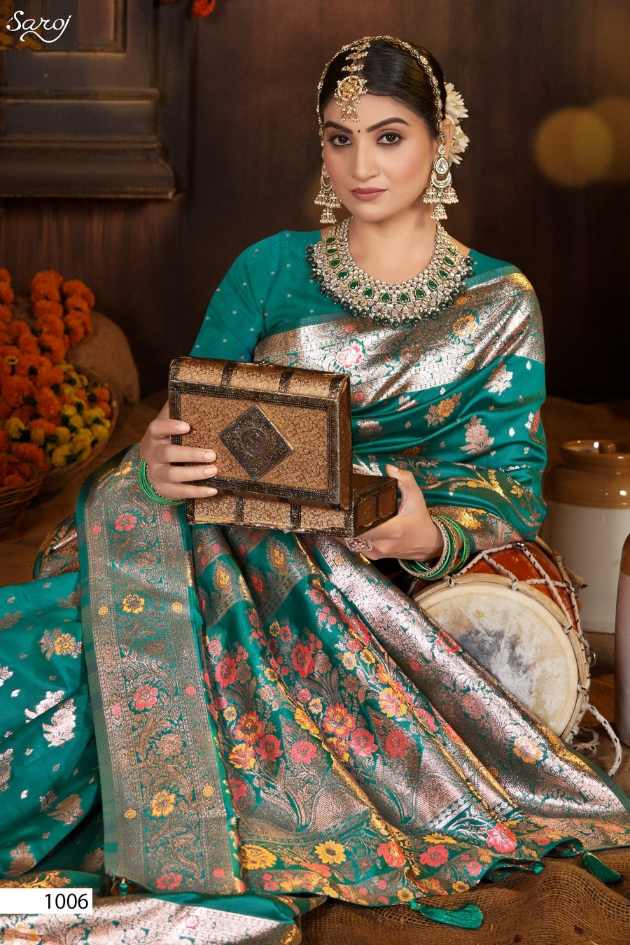 Pushpam Silk Vol 4 Saroj Sarees Exporter Ahmedabad