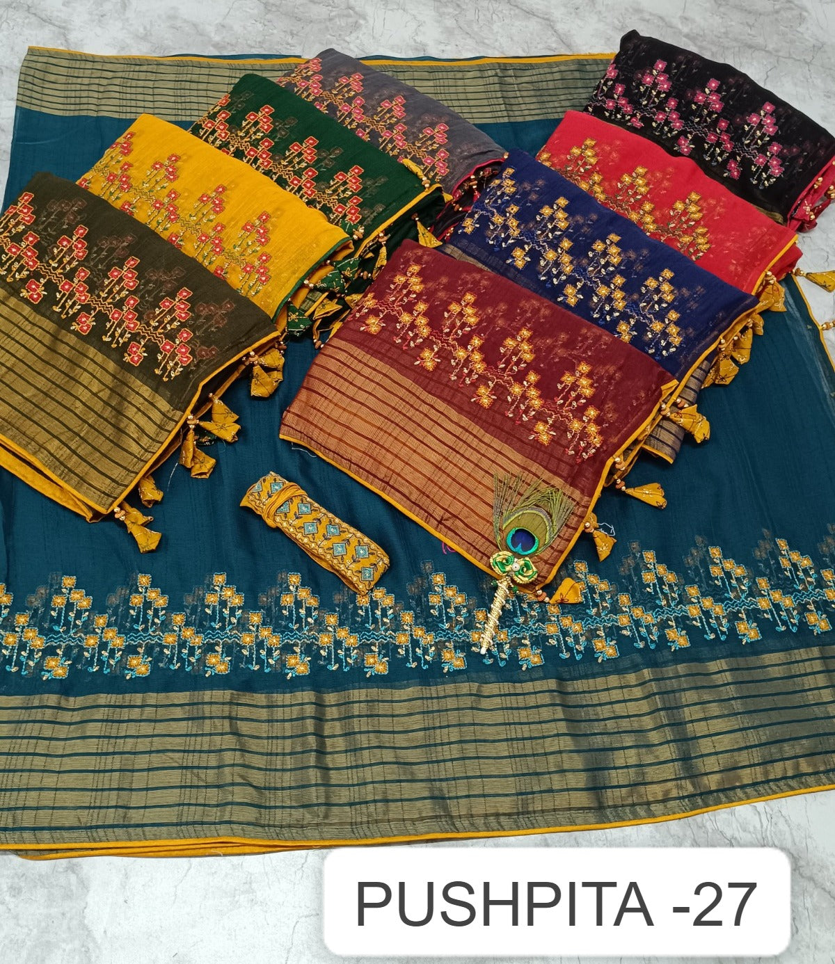 Pushpita 27 New Kalpveli Nilgiri Chiffon Sarees