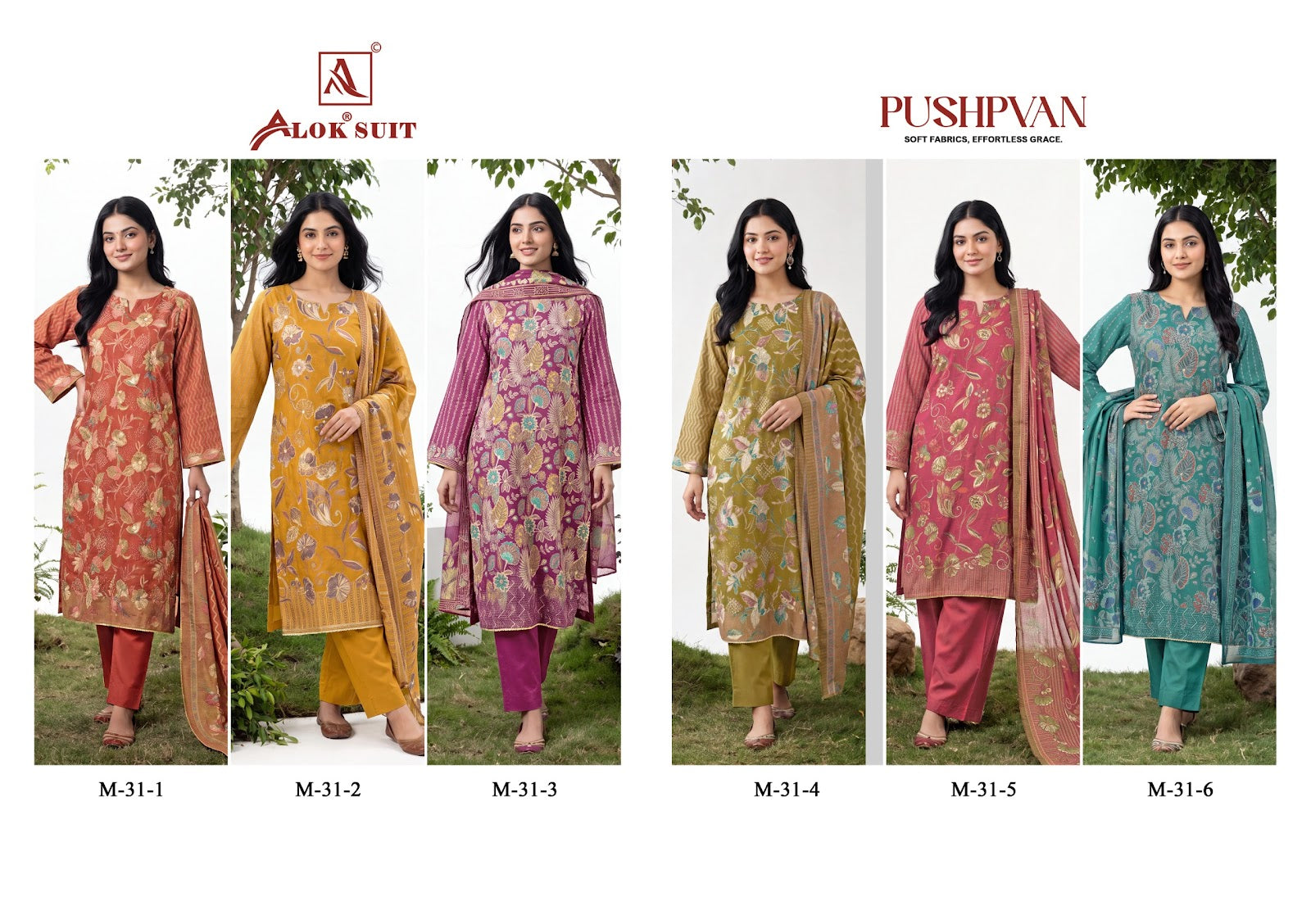 Pushpvan Alok Pure Mudaal Karachi Salwar Suits Wholesaler Gujarat