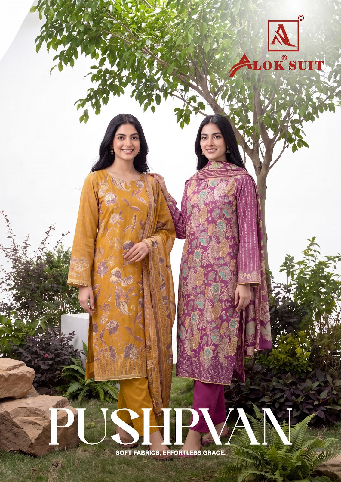 Pushpvan Alok Pure Mudaal Karachi Salwar Suits Wholesaler Gujarat