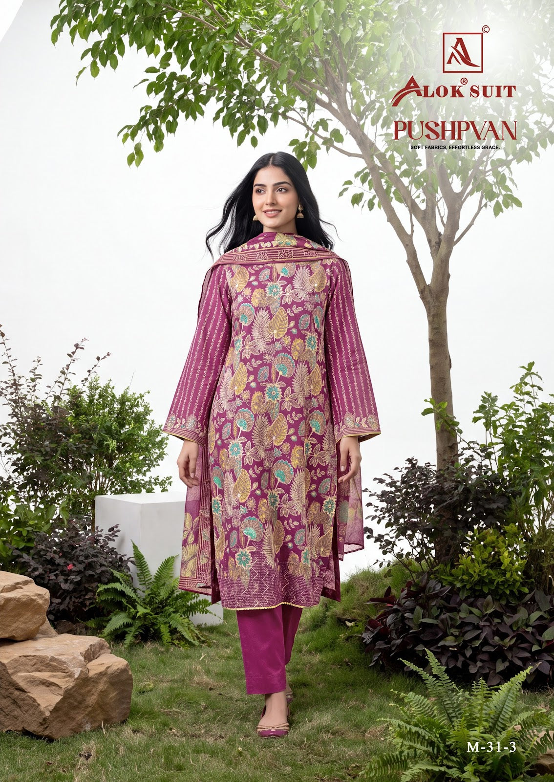 Pushpvan Alok Pure Mudaal Karachi Salwar Suits Wholesaler Gujarat