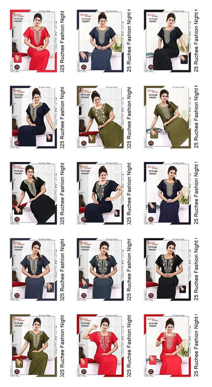 Pv Plain 2025 Ruchee Fashion Night Gowns Wholesale Price