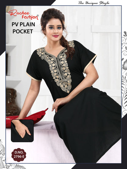 पीवी प्लेन 2025 रुची फैशन नाइट गाउन थोक मूल्य