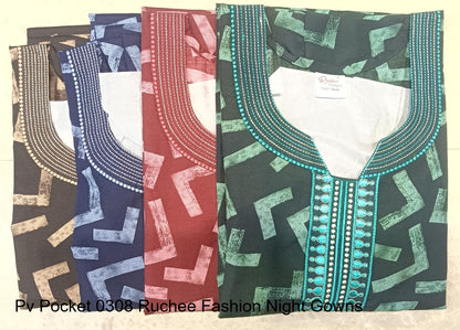 Pv Pocket 0308 Ruchee Fashion Night Gowns Supplier Ahmedabad