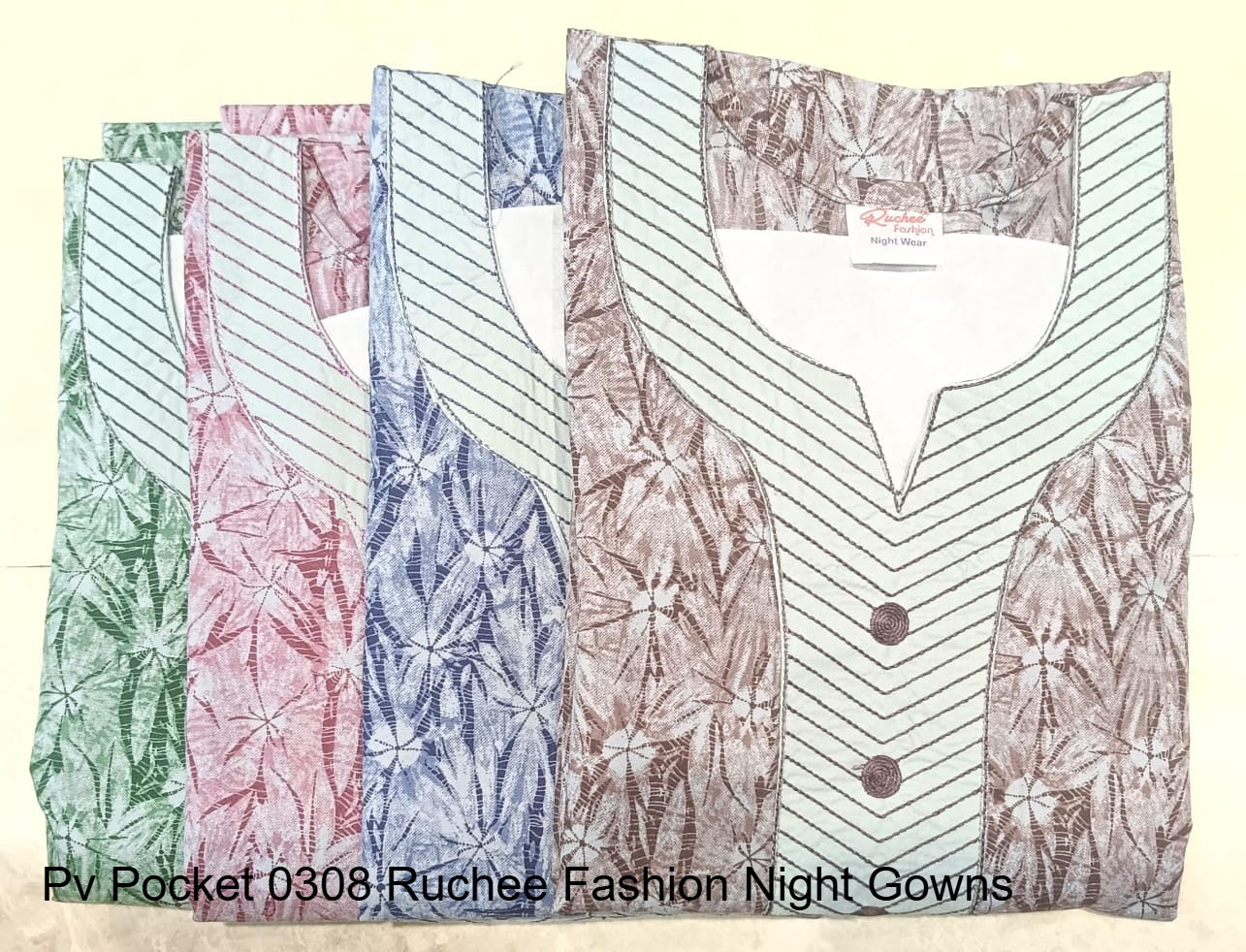 Pv Pocket 0308 Ruchee Fashion Night Gowns Supplier Ahmedabad