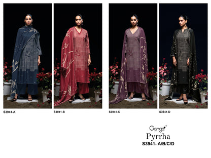 Pyrrha 3941 Ganga Wool Pashmina Suits Wholesale Rate