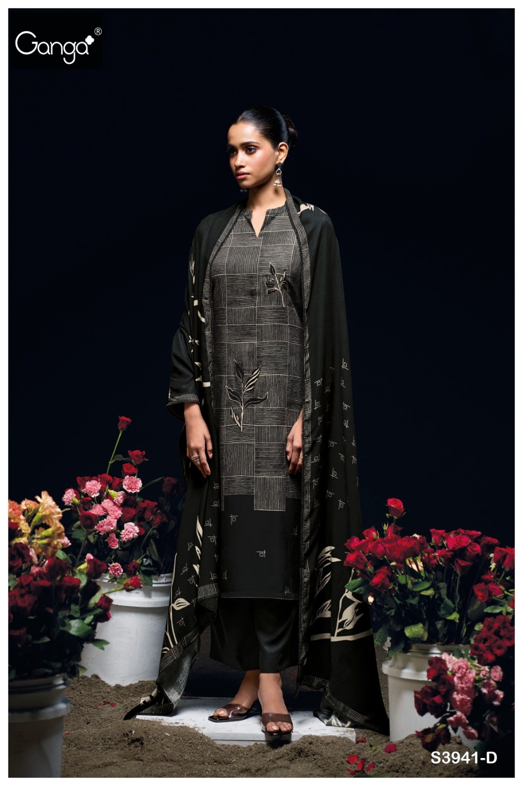 Pyrrha 3941 Ganga Wool Pashmina Suits Wholesale Rate