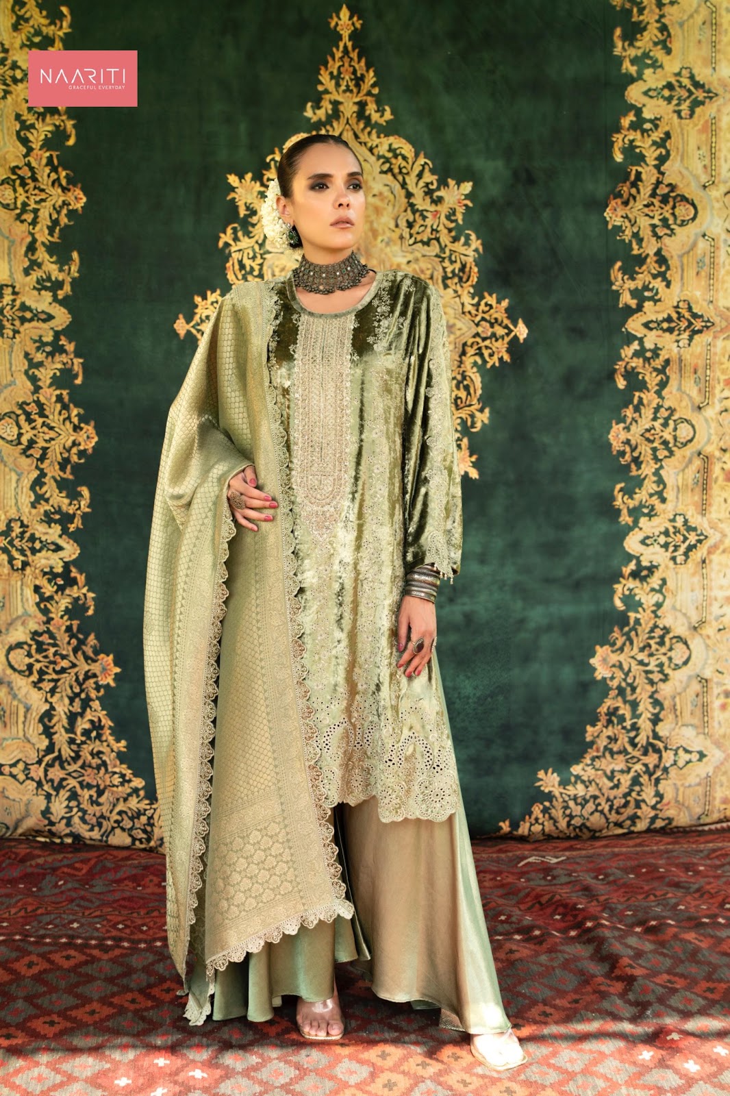 Qafina Naariti Velvet Suits Supplier India