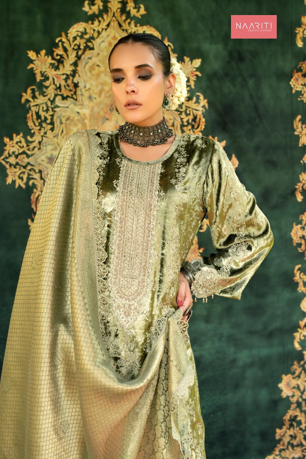 Qafina Naariti Velvet Suits Supplier India