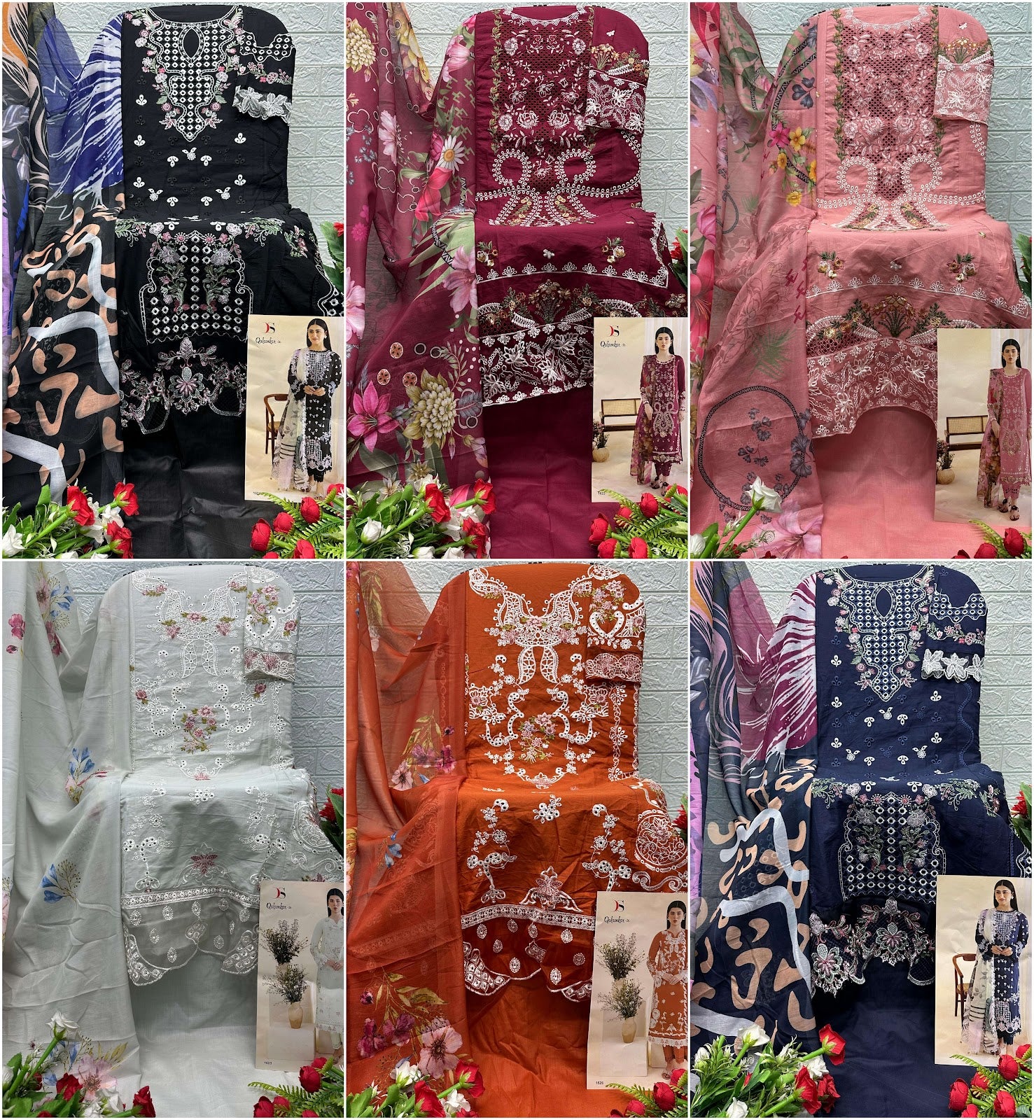 Qalamkar 26 Deepsy Cotton Pakistani Salwar Suits Exporter Gujarat