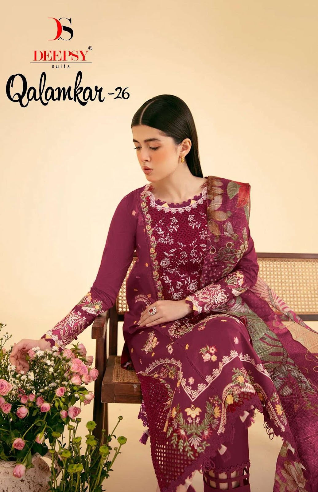 Qalamkar 26 Deepsy Cotton Pakistani Salwar Suits Exporter Gujarat
