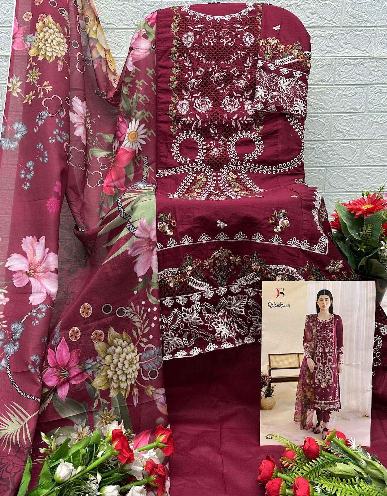 Qalamkar 26 Deepsy Cotton Pakistani Salwar Suits Exporter Gujarat