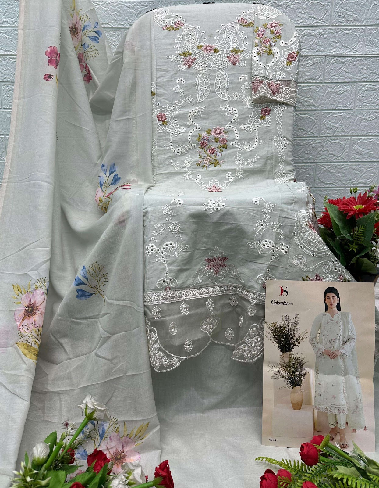 Qalamkar 26 Deepsy Cotton Pakistani Salwar Suits Exporter Gujarat