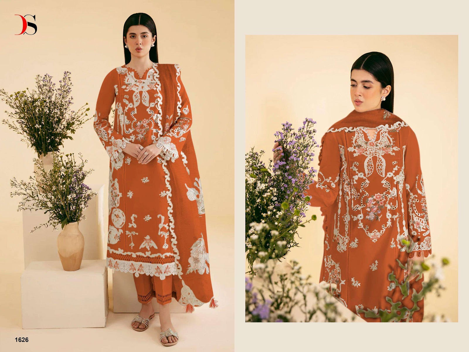 Qalamkar 26 Deepsy Cotton Pakistani Salwar Suits Exporter Gujarat