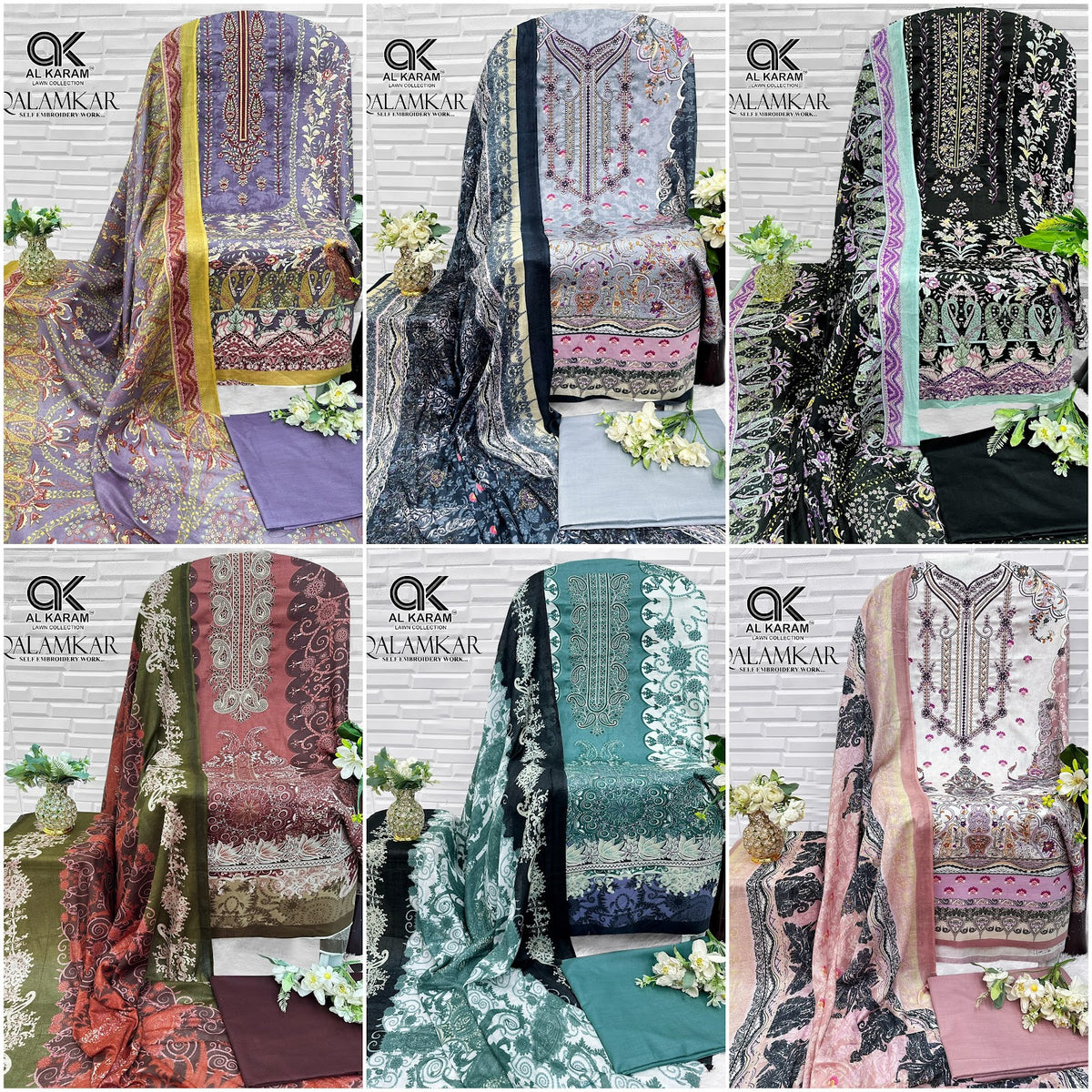 Qalamkar Al Karam Pure Cotton Karachi Salwar Suits Wholesaler India