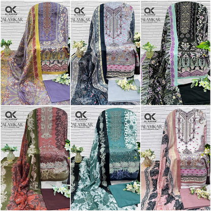 Qalamkar Al Karam Pure Cotton Karachi Salwar Suits Wholesaler India