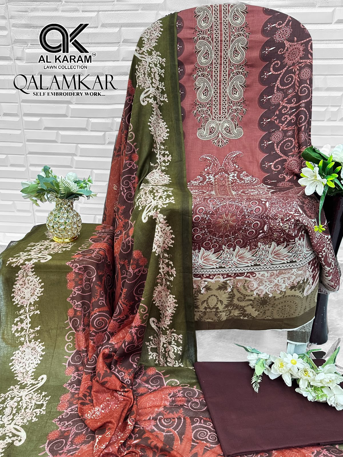 Qalamkar Al Karam Pure Cotton Karachi Salwar Suits Wholesaler India