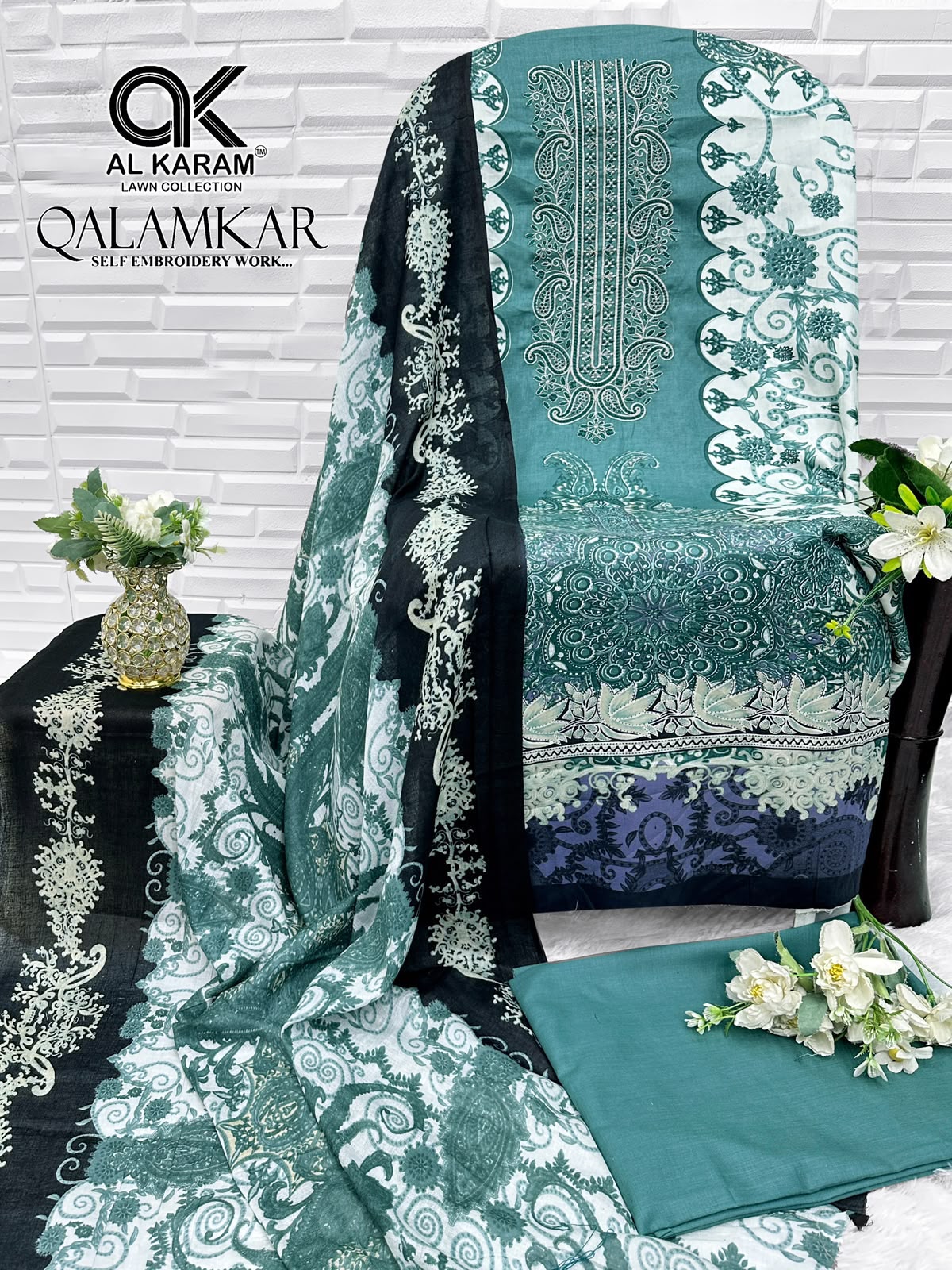 Qalamkar Al Karam Pure Cotton Karachi Salwar Suits Wholesaler India